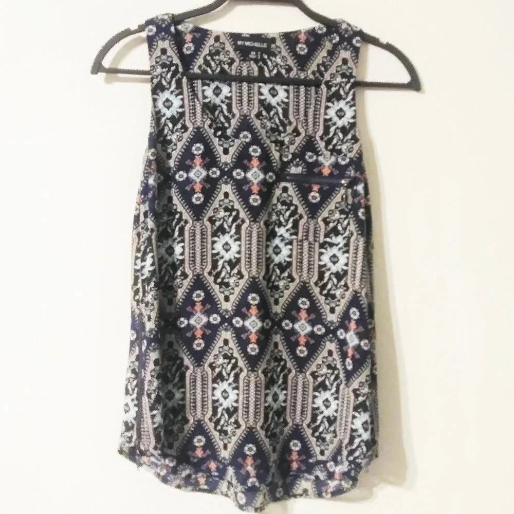 My Michelle Print‎ Tank Top Blouse